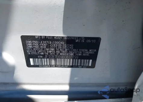 2011 Subaru Impreza Wrx из США, поврежденный, VIN JF1GR7E69BG810799